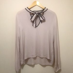 Forever 21 Tie- Collar Blouse. Size: M